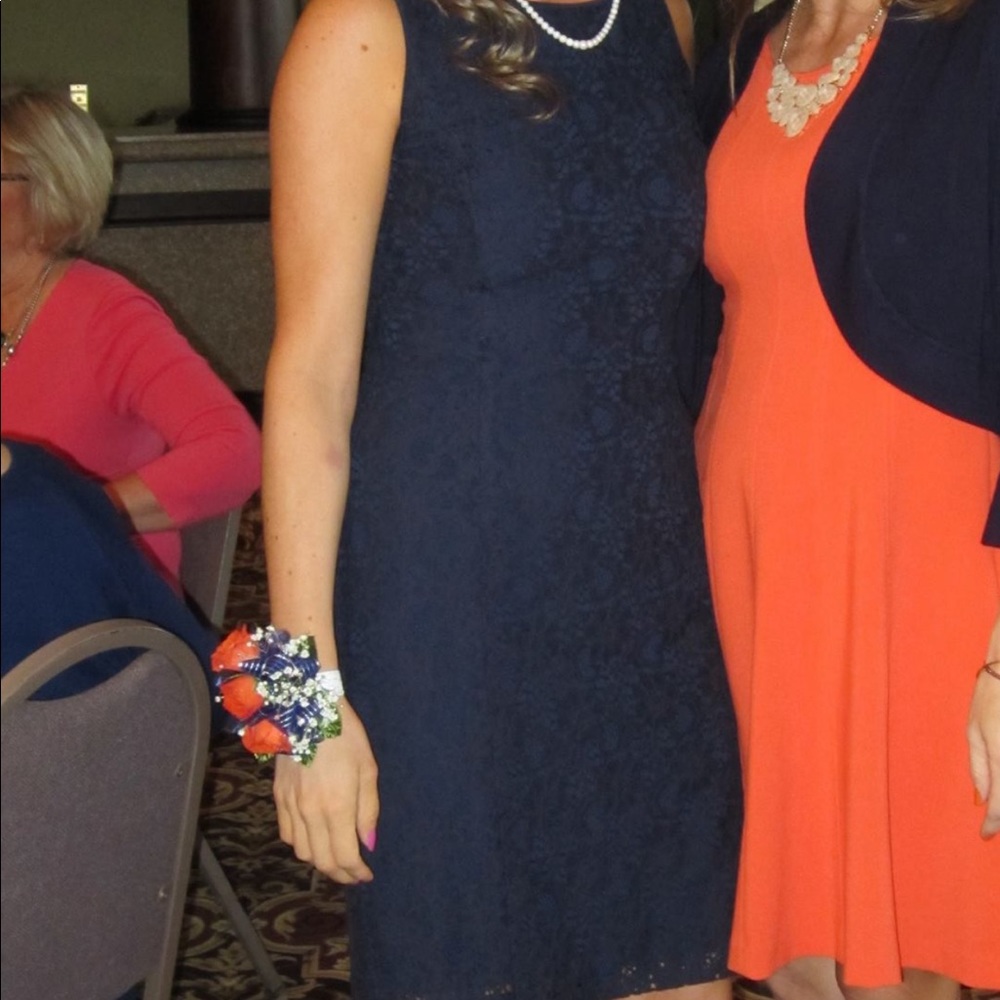 Lauren Ralph Lauren Navy Fitted Dress - Picture 6 of 6
